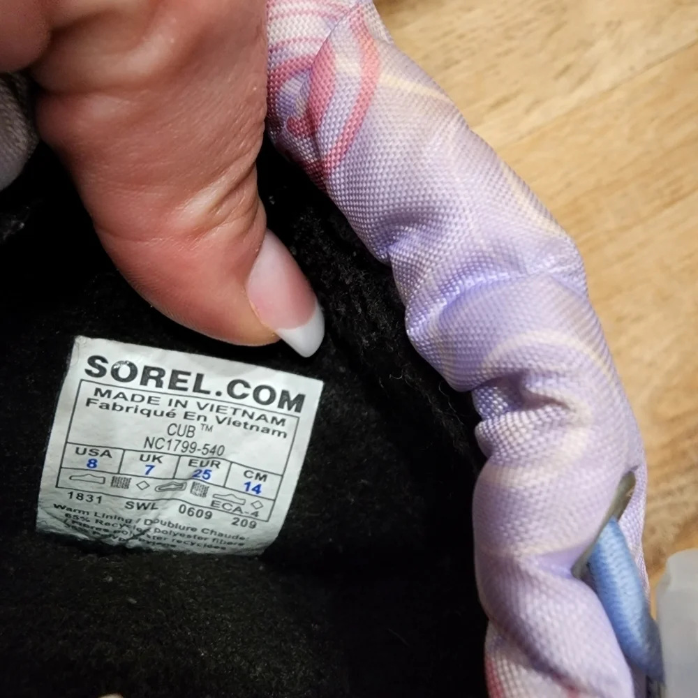 Sorel Boots Purple Pink Blue Size 8 Toddler Kids‎
